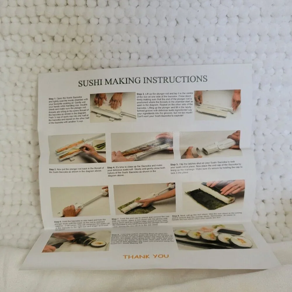 NEW DIY Sushi Making Kit bamboo slicer kitchen tool SET UNUSED cooking kitchen